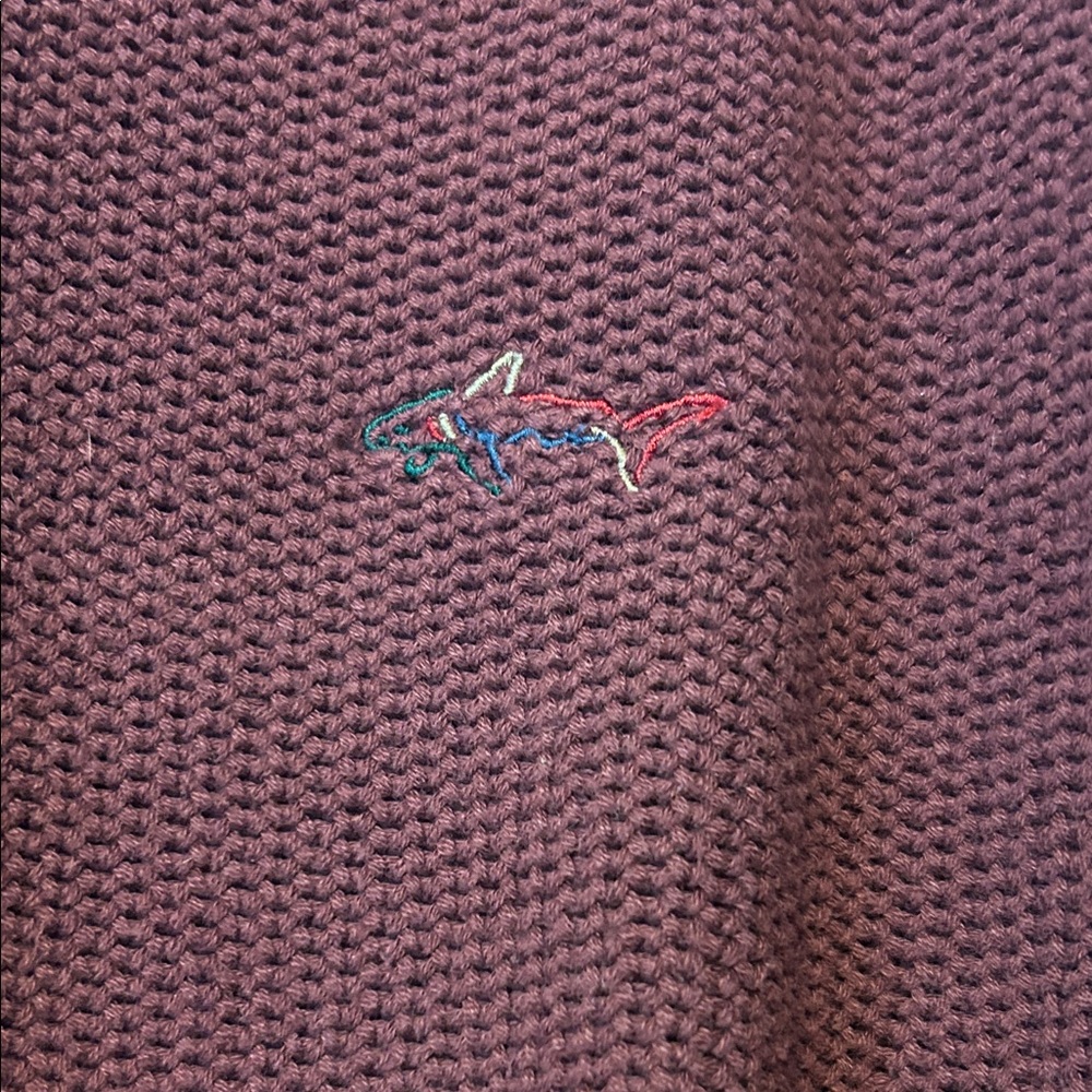 Vgt Greg Norman Collection Men's Crewneck Sweater in Deep Burgundy - Picture 2 of 6